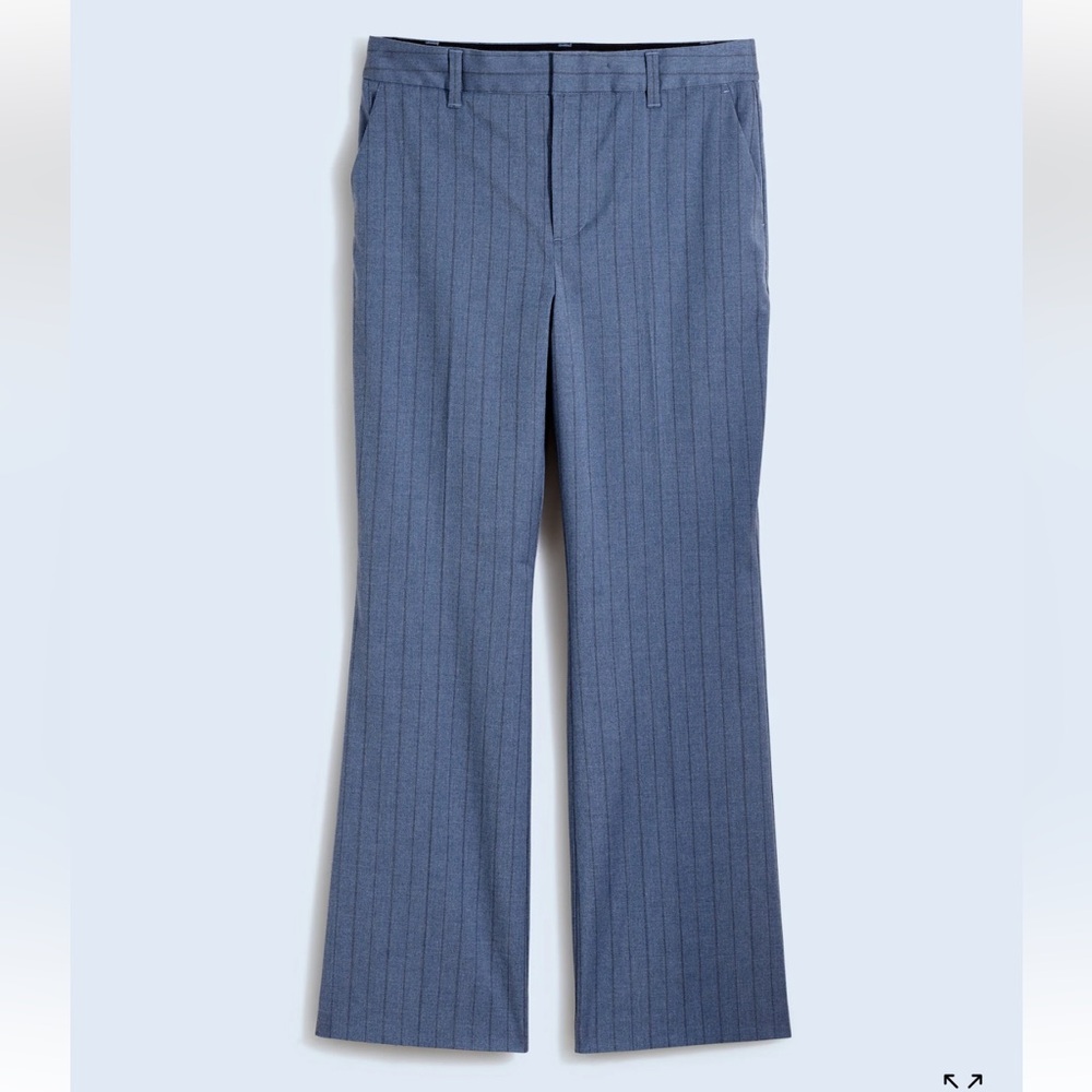 NWOT Madewell Pinstripe Flare Ankle Pant